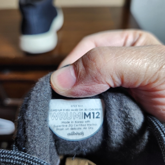 Allbirds Mens 12 WRUM Marino Wool Charcoal Shoes Sneakers main image 7